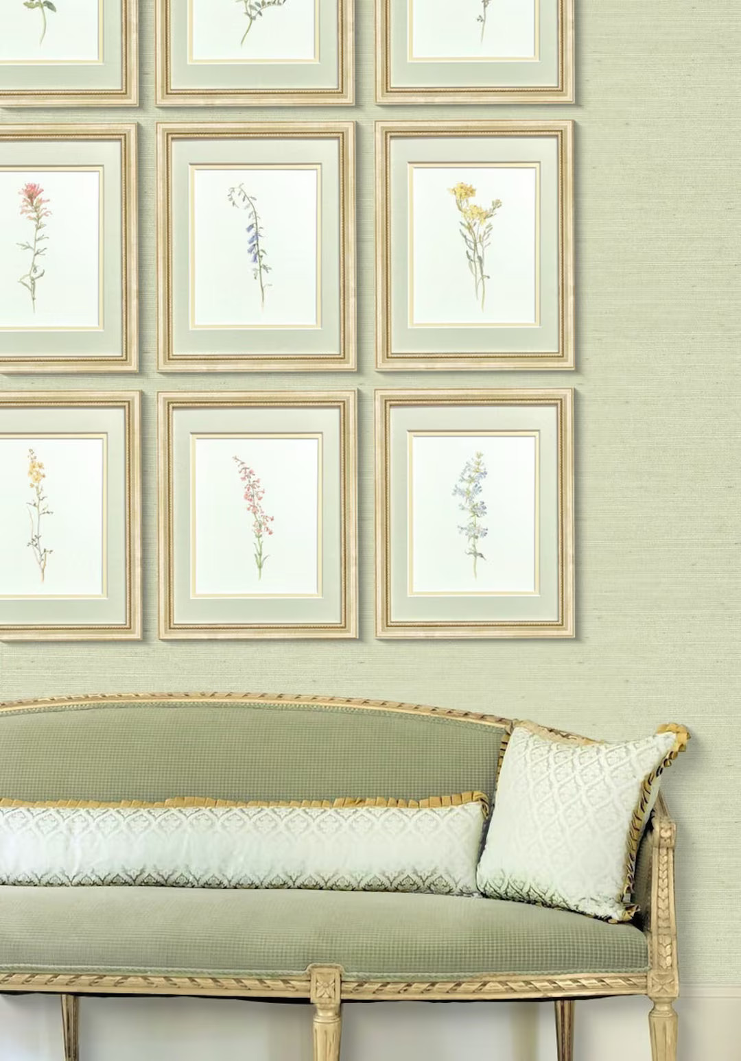 Collection of Vintage Framed Botanical Prints, Set of 12 Antique Botanical Prints, Rustic Botanic... | Etsy (US)