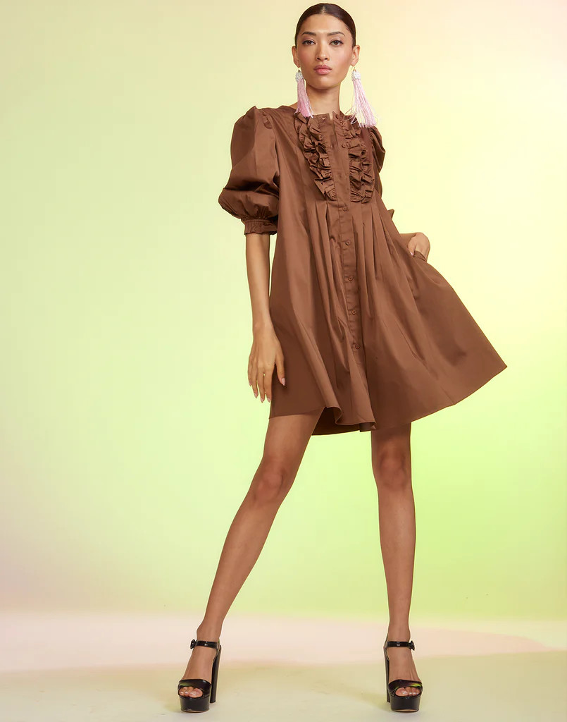 Kira Cotton Pintuck Dress | Cynthia Rowley