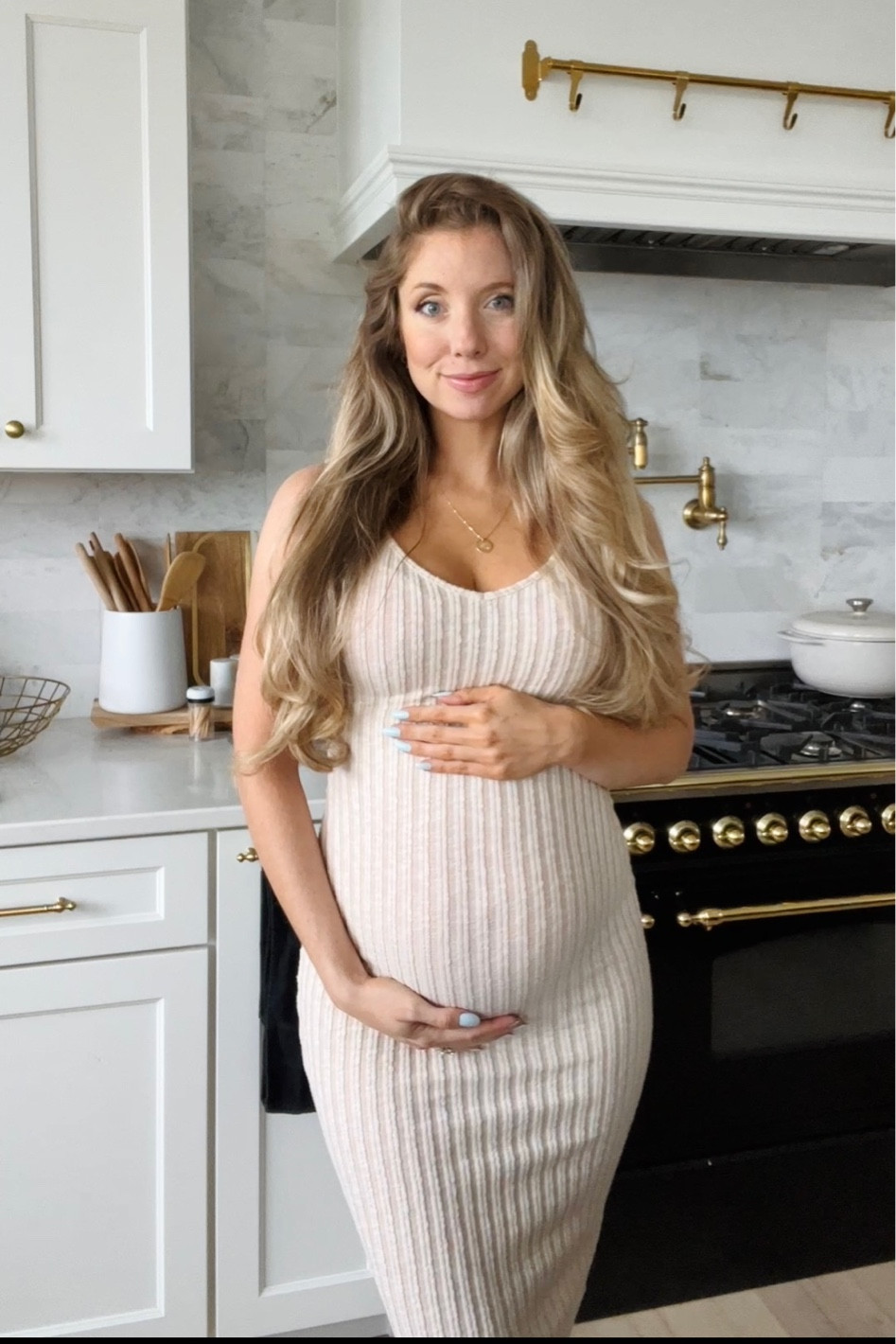 midi sweater dress perfect for summer- it’s super stretchy so I’d recommend sizing down #maternityfashion #bumpfit 

#LTKhome #LTKunder50 #LTKbump