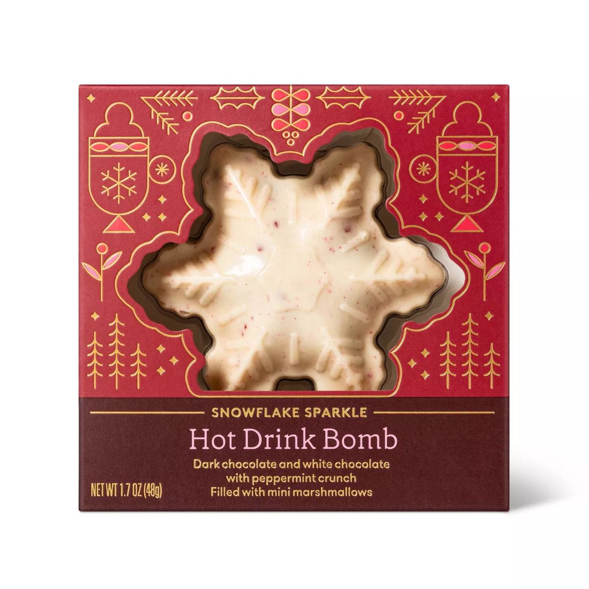 Holiday Snowflake Sparkle Hot Drink Bomb - 1.7oz - Favorite Day™ | Target
