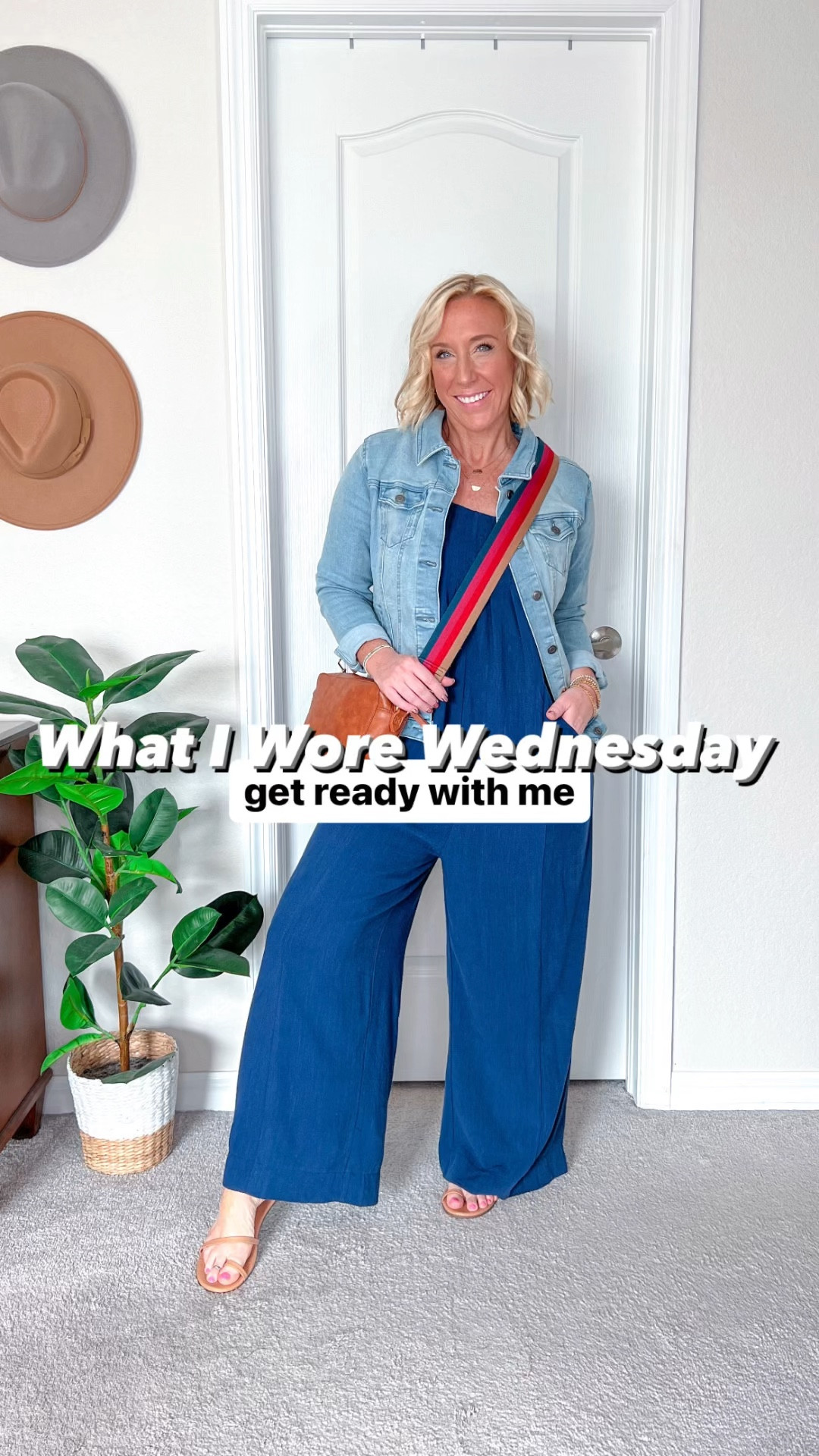 My Wednesday ootd:
• tie strap overalls - size medium. Wide legs, pockets, & comfy!
• short sleeve bodysuit - size small.
• jean jacket - size small. 
• sandals - tts (I love these, but am linking a more affordable option from Amazon ).
• purse - linking similar from Amazon (mine is old) and straps bc I love mixing them up!
• linking my earrings & necklace from Amazon.
•• sweater set from the beginning - size medium. 

#LTKfindsunder50 #LTKVideo #LTKstyletip