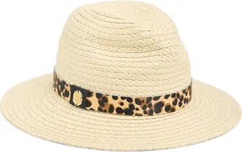 Vince Camuto Leopard Print Band Panama Hat | Nordstromrack | Nordstrom Rack