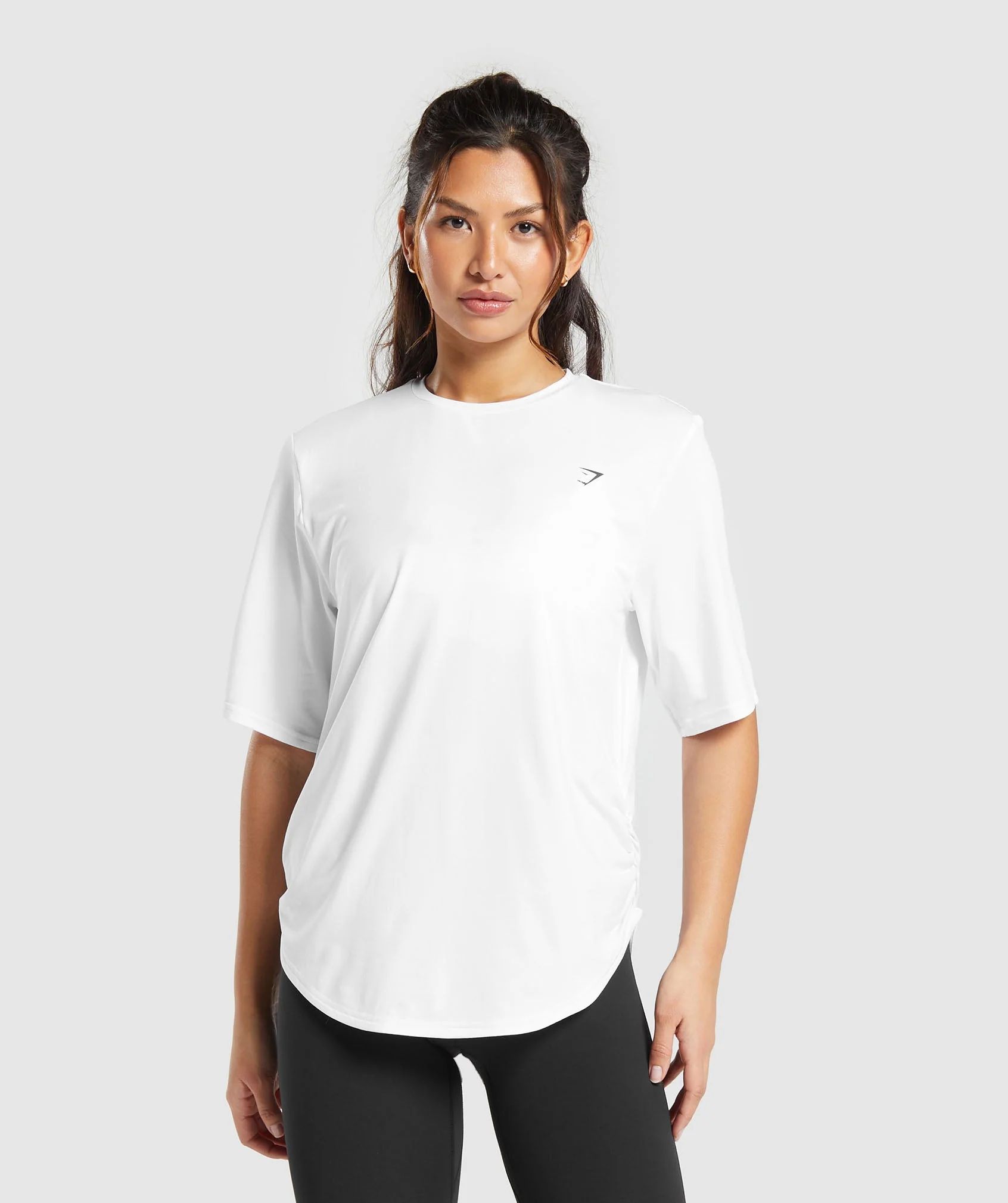 Gymshark Oversized Ruched T-Shirt - White | Gymshark (Global)