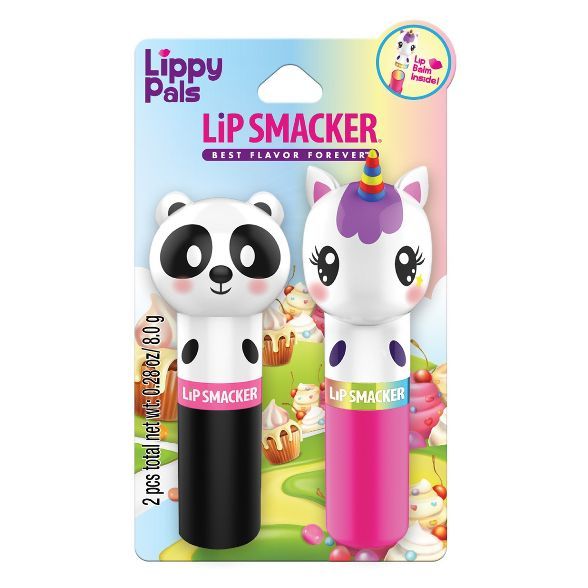 Lip Smacker Lippy Pals Panda and Unicorn Lip Balm -.28oz | Target