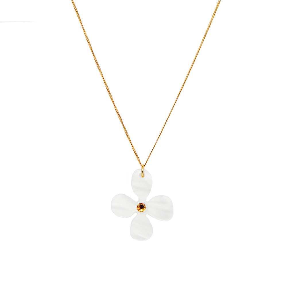 Daisy Pendant Necklace | White Daisy Flower Necklace | Toolally | Toolally Jewellery