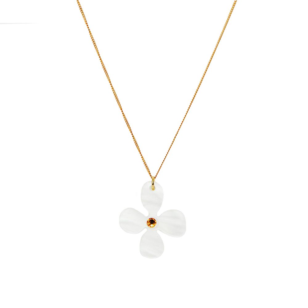Daisy Pendant Necklace | White Daisy Flower Necklace | Toolally | Toolally Jewellery