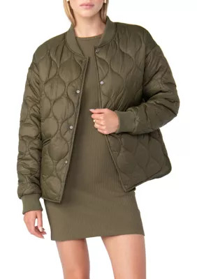 Sanctuary Women's Relaxed Fit Nylon Bomber Jacket | Belk