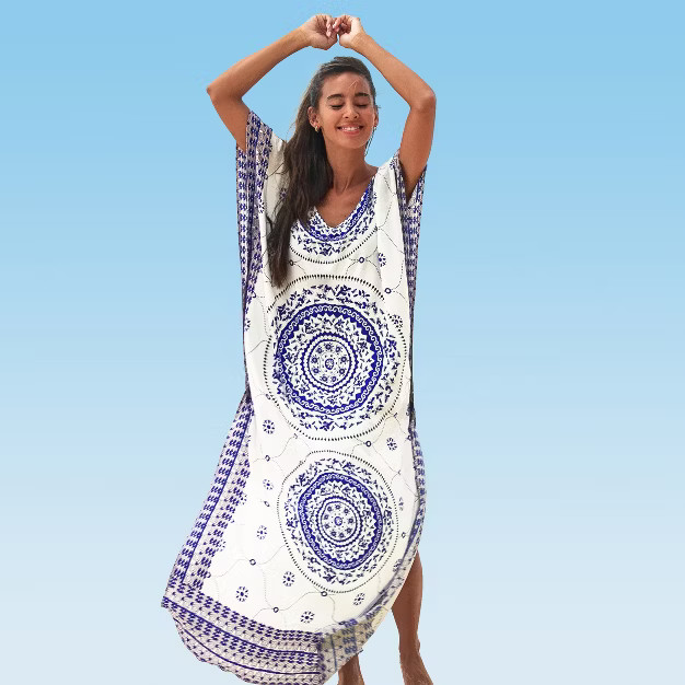 Women's Boho Print Maxi Cover Up - Cupshe - One Size Fits Most | Target