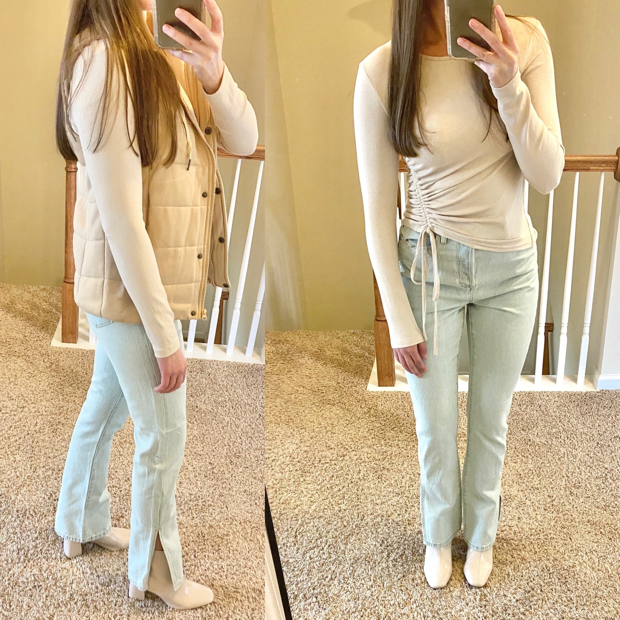 These light wash flared jeans have a #slit - which is perfect to show off your shoes. 

If you’re looking for a structured stiffer for, these are a great choice! They come in several different colors as well, like black and dark wash.

#jeans #lightwashjeans #slitjeans #flarejeans #flare #outfit #neutrals #amazon #fall #falloutfit


#LTKfit #LTKunder50 #LTKSeasonal