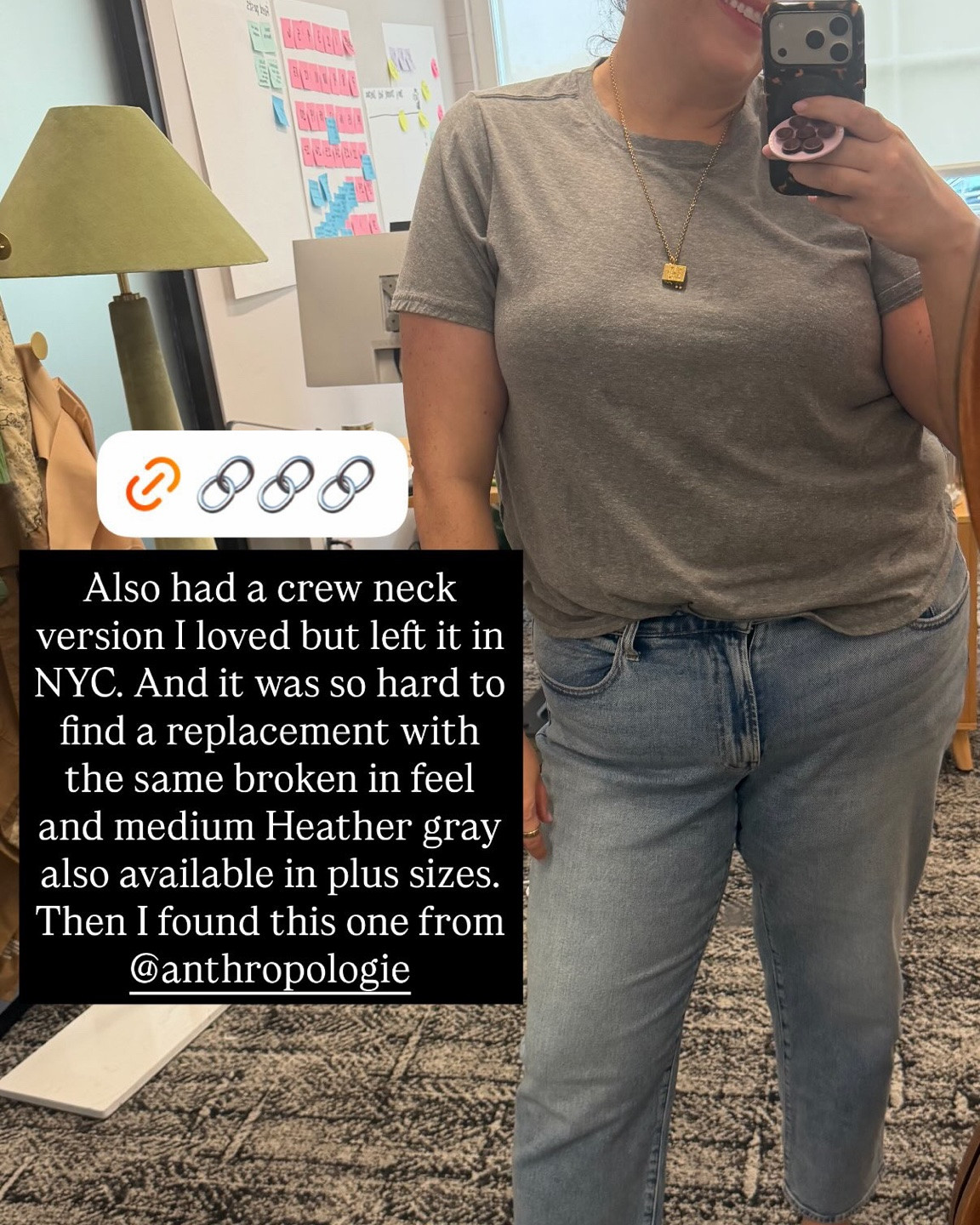 And the full ‘fit! I had been looking for the perfect replacement for my favorite heather grey tee FOREVER, and I finally found this one at @Anthropologie. It has that perfectly soft worn-in cotton feel, and it’s available in plus sizes.

I also linked a tee from Perfect White Tee that doesn’t come in extended sizing, but that Missy LOVES and has in both v-neck and crewneck. It’s got that same extra-soft, worn-for-years cotton blend feel too. This one is on sale on Shopbop for members!

#LTKPlusSize #LTKMidsize #LTKSaleAlert
