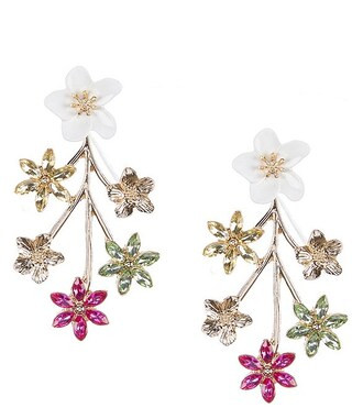 x Brooke Webb of KBStyled Lily Jeweled Drop Statement Earrings | Dillard's