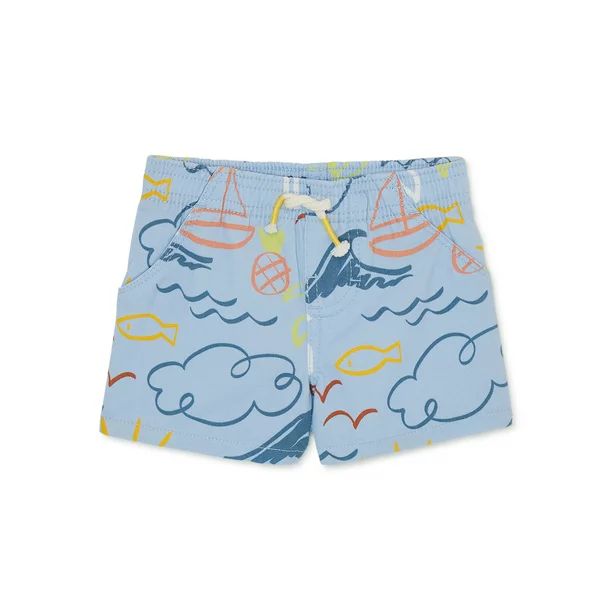 Garanimals Baby Boy Print Pull-On Shorts with Pockets, Sizes 0-24M | Walmart (US)