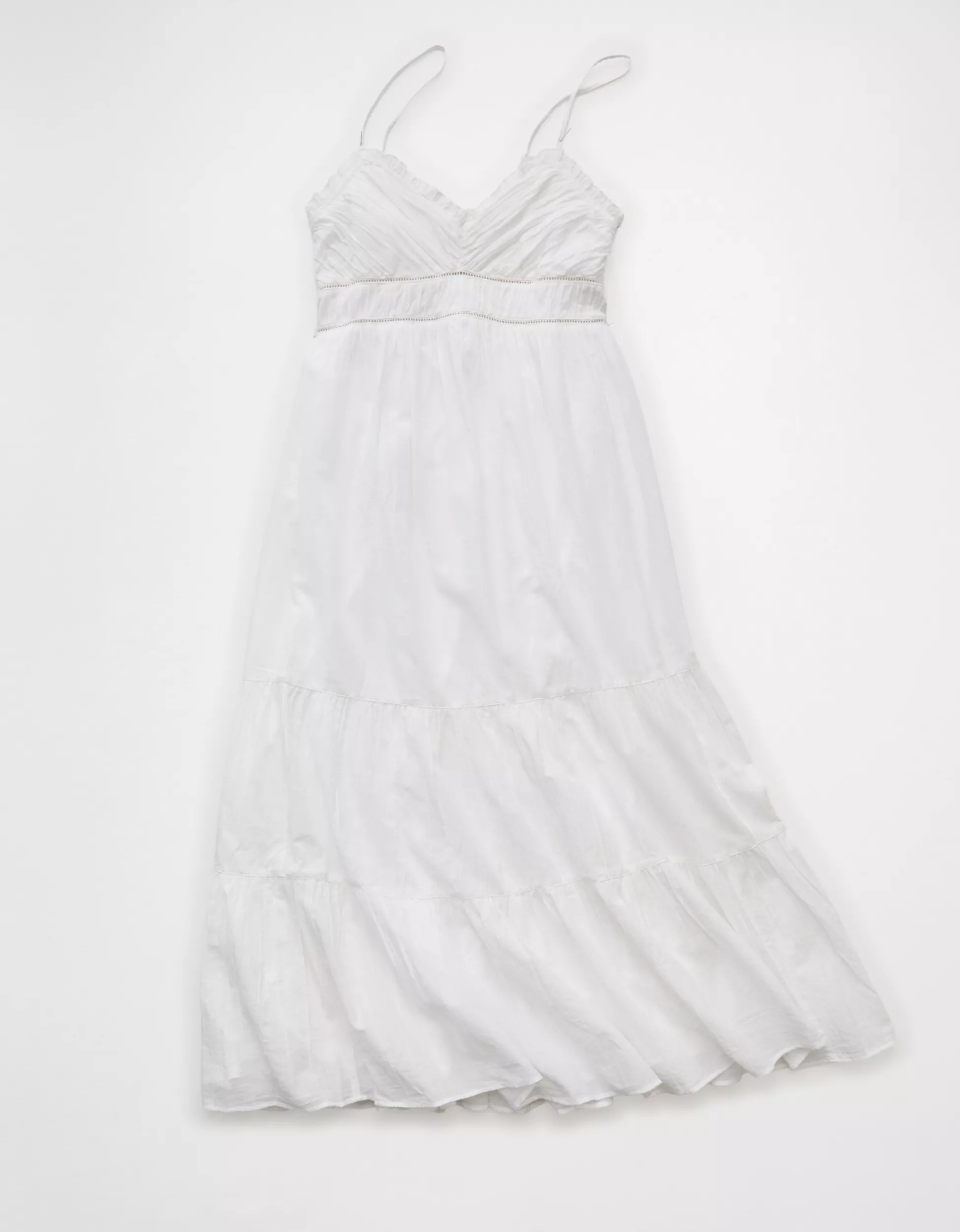 AE V-Neck Babydoll Midi Dress | American Eagle Outfitters (US & CA)
