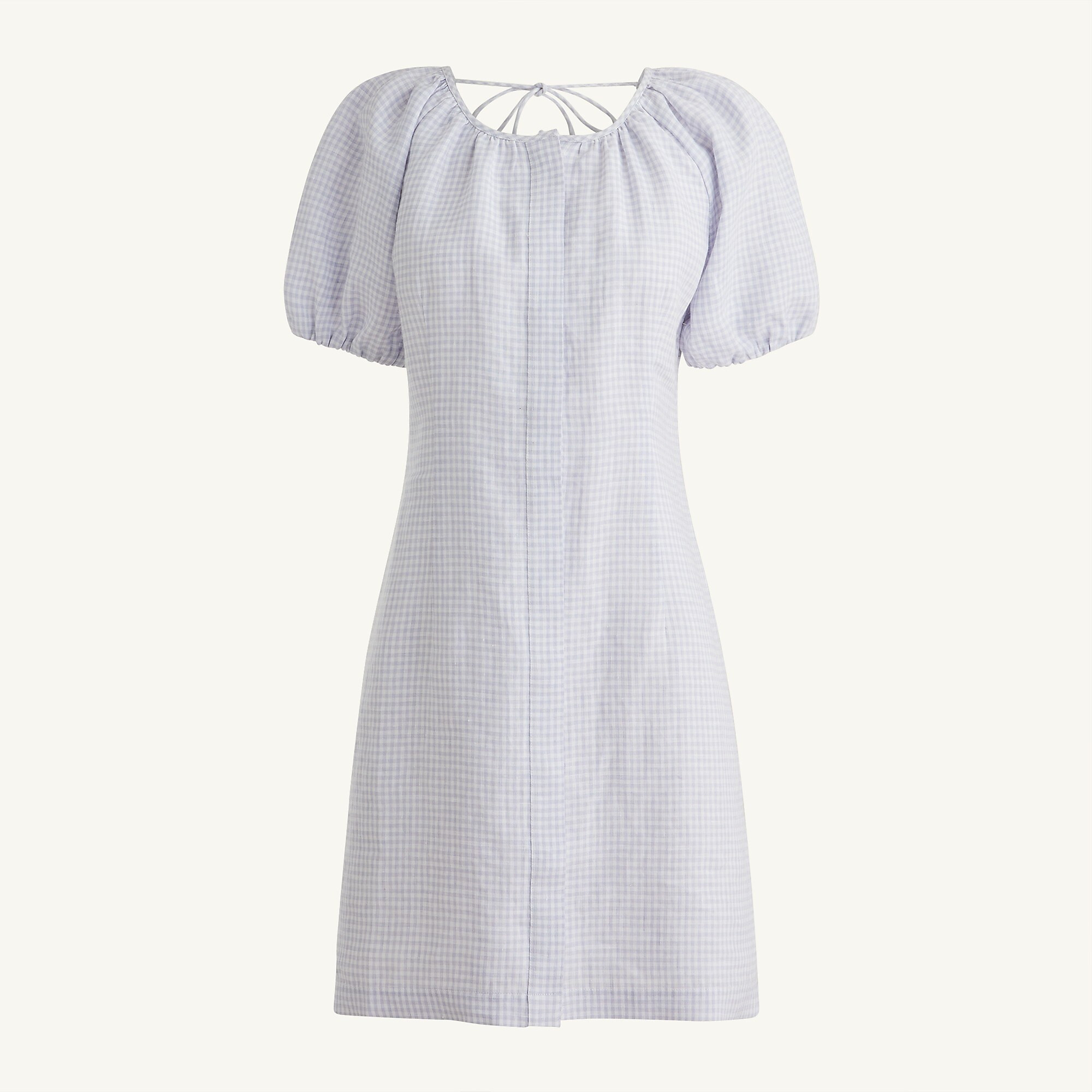 J.Crew: V-back Linen Shirtdress In Gingham For Women | J. Crew US