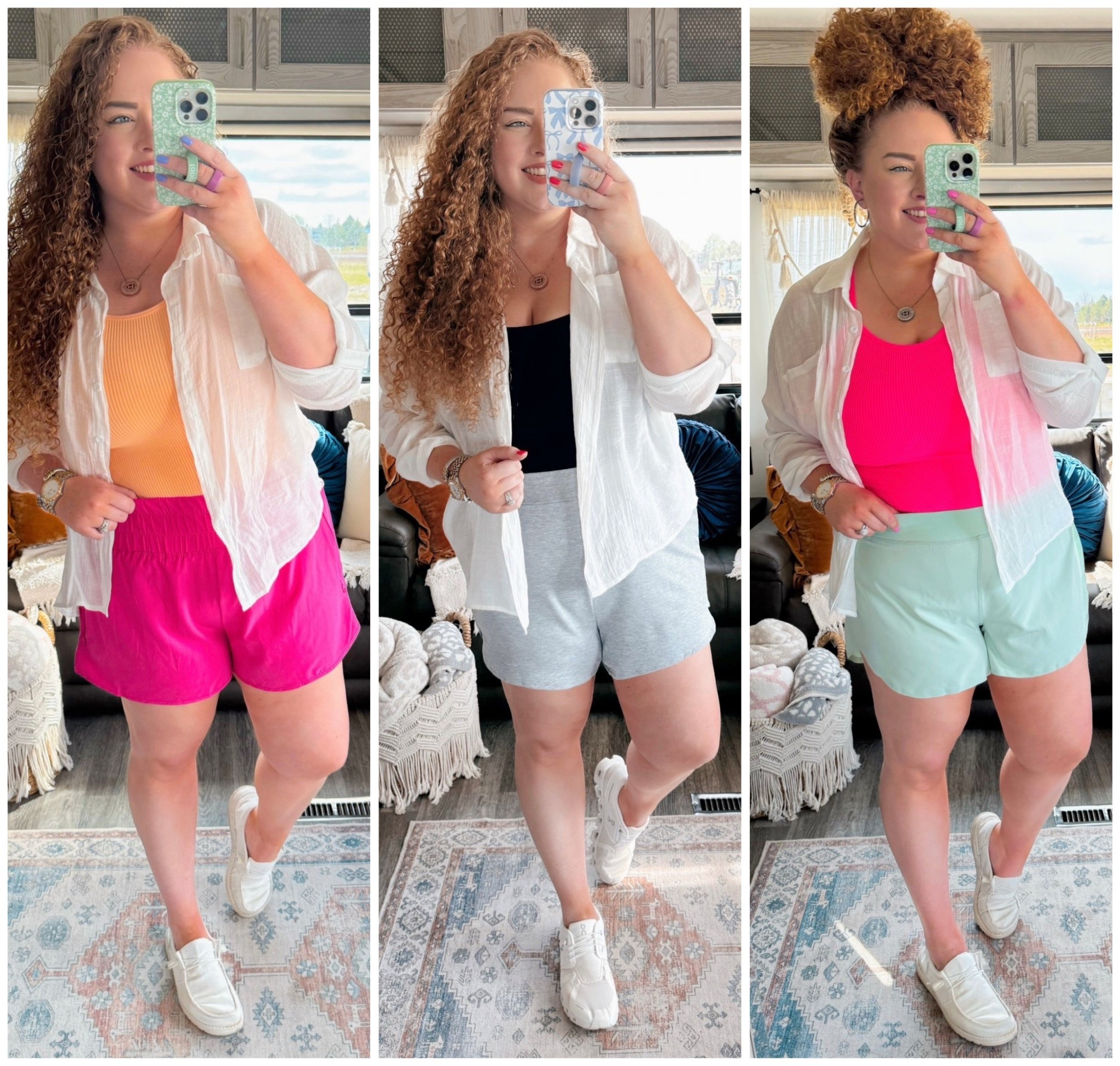 Three Amazon shorts that are on heavy rotation this summer ☀️💛 Comfy, cute, and perfect for every sunny day plan 🙌 orange tank top | orange sports tank | amazon tank top | amazon orange tank top | amazon free people dupe | amazon free people shorts dupe | shorts | amazon shorts | amazon pink shorts | amazon athletic shorts | free people shorts dupe | amazon free people shorts dupe | hey dudes | white hey dudes | Amazon athletic outfit | amazon athletic finds | amazon outfit | amazon gym | amazon finds | amazon must haves | amazon spring outfit | amazon spring fashion | amazon spring look | pink tank top | amazon pink tank top | green shorts | amazon green shorts | on cloud tennis shoes | women’s on cloud tennis shoes | white tennis shoes | gray shorts | Amazon gray shorts | black tank top | Amazon black tank top 

#LTKMidsize #LTKSummerEdit #LTKSaleAlert