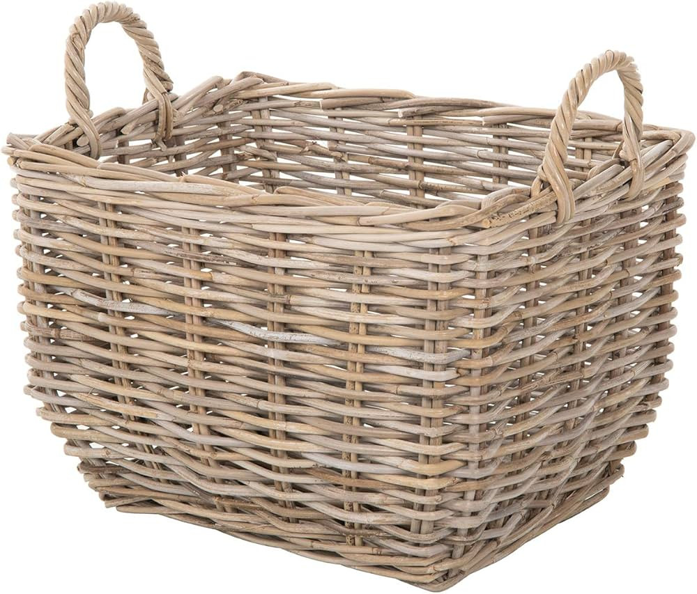 Kouboo Kobo Wicker Basket, Gray-Brown | Amazon (US)