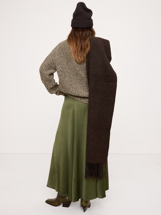 Stretch-Satin Maxi Skirt | Banana Republic (US)