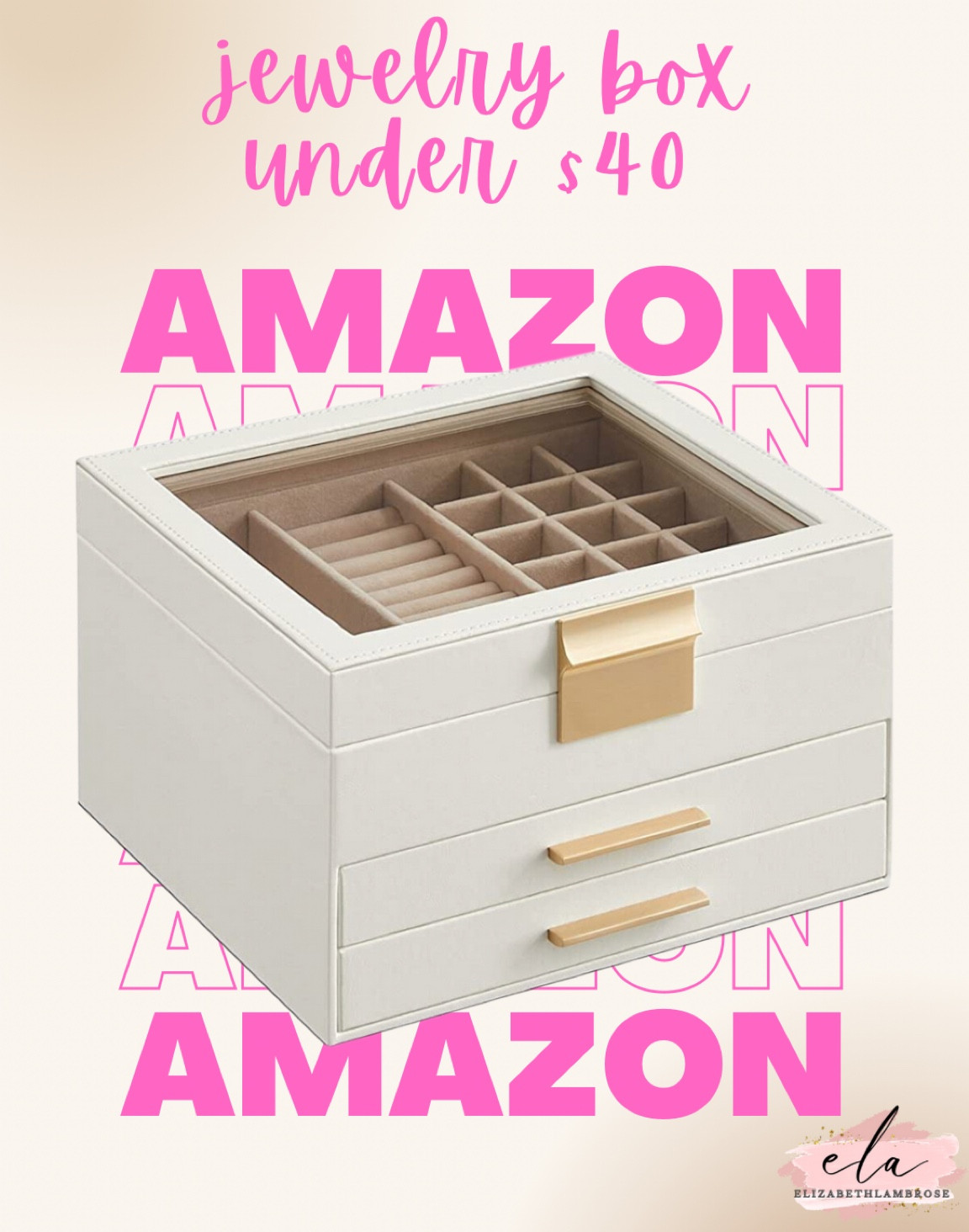 Amazon jewelry box under $40! 
A great storage option for less! 
Keeps everything fin one place and very compact!

#amazon #jewelry #jewelrybox #glass #storage #organization #LTKjewelry

#LTKFind #LTKU #LTKbeauty