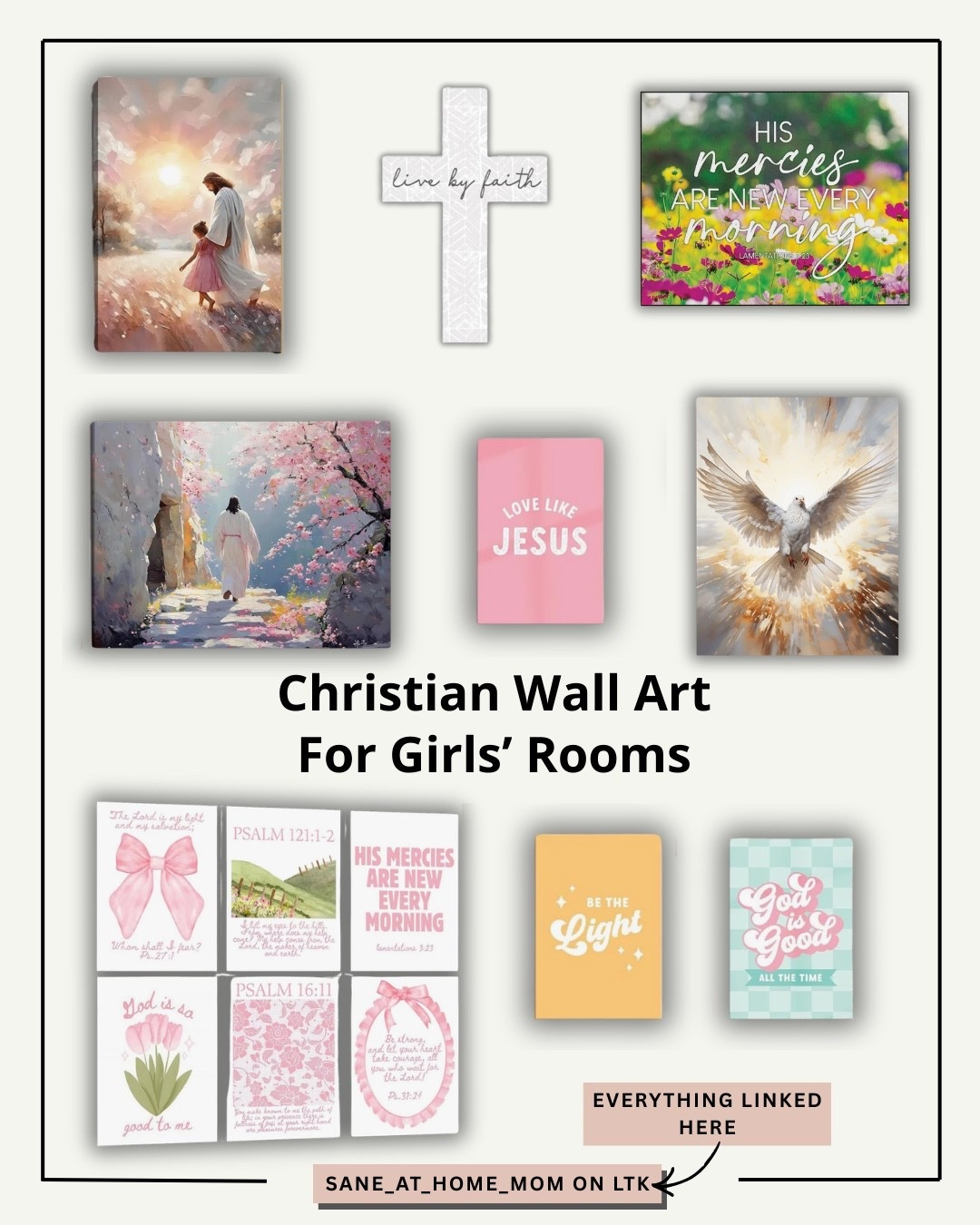 Creating a sweet, faith-filled space for your daughter? 💗 These beautiful Christian wall art prints for girls’ roomsfeature Bible verses, crosses, and soft pastel scripture artwork that add truth and warmth to any bedroom or nursery.

If you’re decorating a Christian girls bedroom, nursery, or toddler room, these faith-based wall prints are timeless and meaningful pieces you’ll love for years.

✨ I’ve created a curated Christian Girls’ Room Wall Art collection here on LTK to make shopping simple — tap to browse all the prints in one place!

#ChristianGirlsRoom #ChristianWallArt #BibleVerseArt #FaithBasedDecor #GirlsRoomDecor #ChristianNursery #ScripturePrints  #ChristianMomLife

#LTKKids #LTKHome