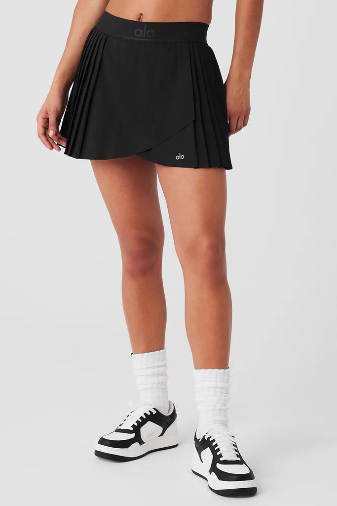 Aces Tennis Skirt - Black | Alo Yoga