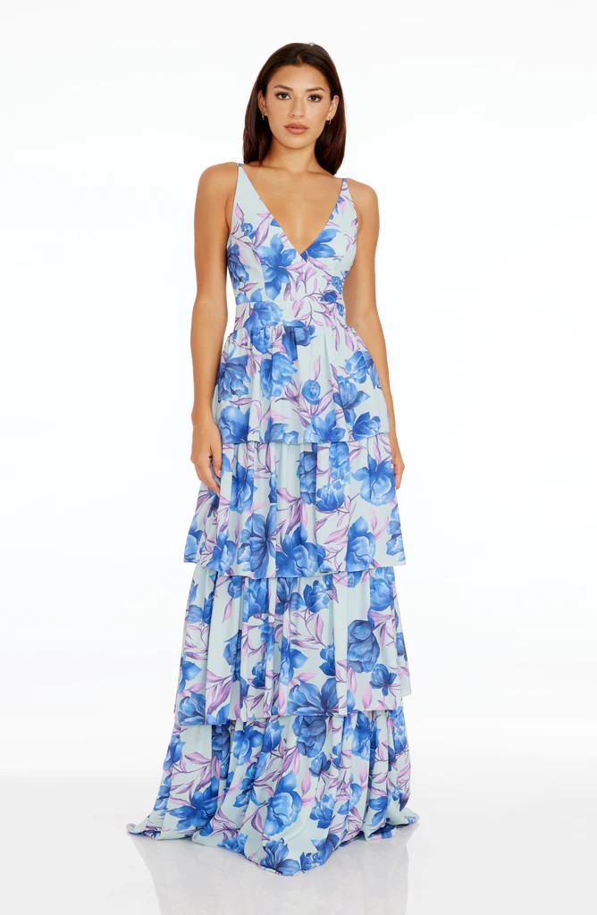 Lorain Floral Gown | Dress The Population
