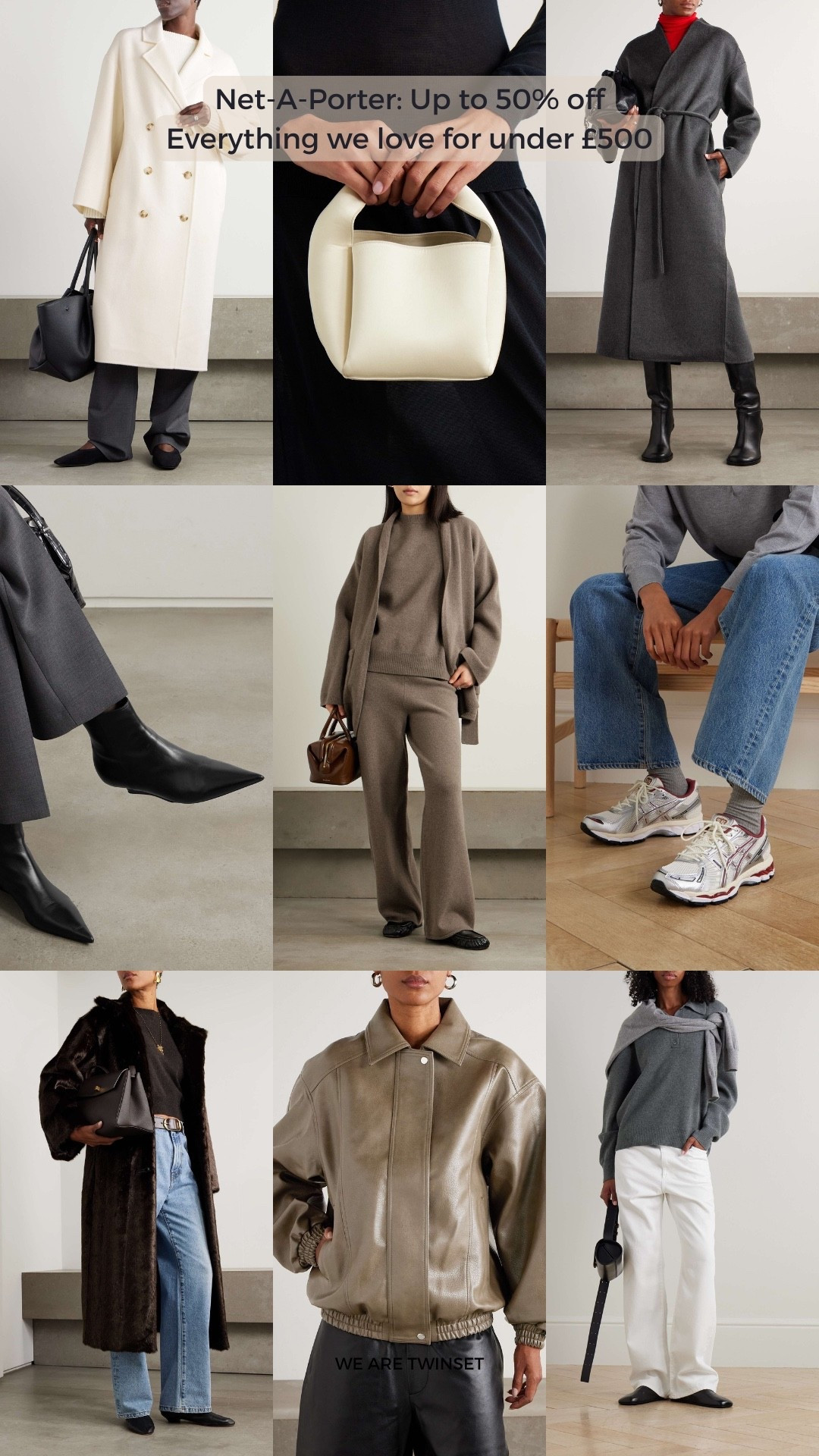 Our Net-A-Porter wishlist 👀 under £500

Black Friday sale
Cyber week
Sneakers
Wool coats
Knitwear 


#LTKwinter #LTKstyletip #LTKCyberWeek