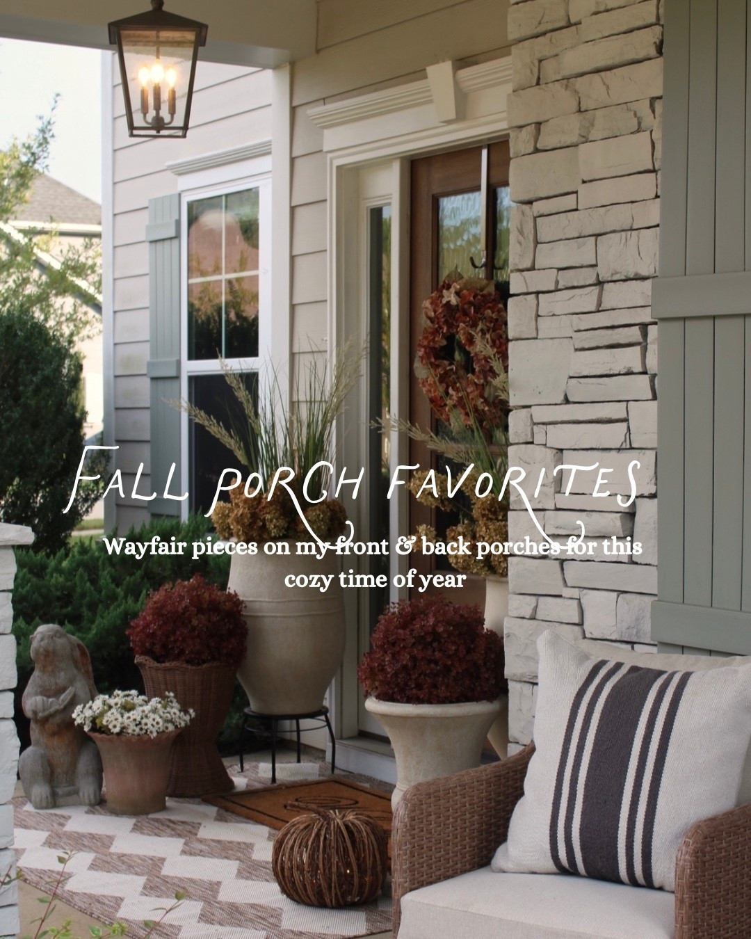#ad All of my favorite pieces on our front and back porch this fall! All @Wayfair 
#wayfair
#wayfairpartner