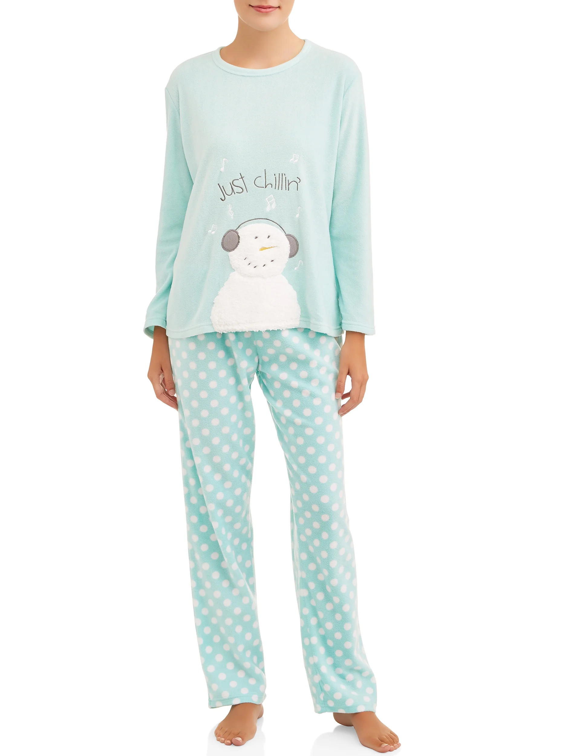 Cozy Critters Women's Super Plush Pajama Set with Embroidered Character - Walmart.com | Walmart (US)