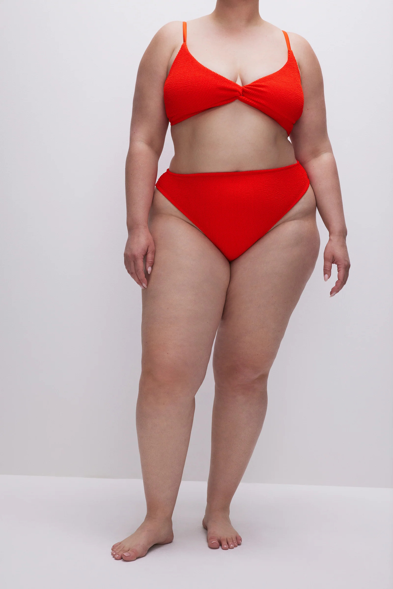 ALWAYS FITS CHEEKY BIKINI BOTTOM | BRIGHT POPPY002 | Good American