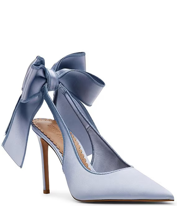 Teacup Satin Bow Detail Slingback Stiletto Pumps | Dillard's