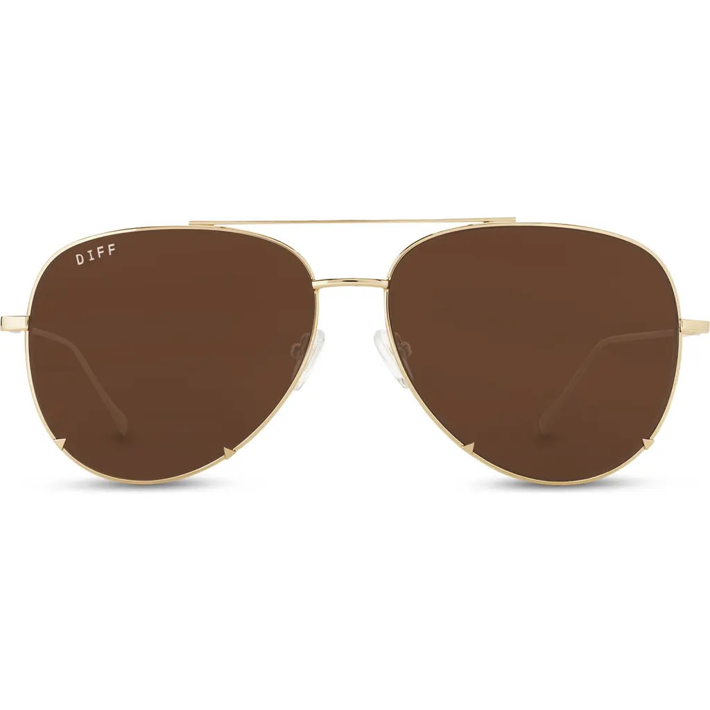 DIFF 63mm Scarlett Sunglasses in Gold/Brown at Nordstrom Rack | Nordstrom Rack