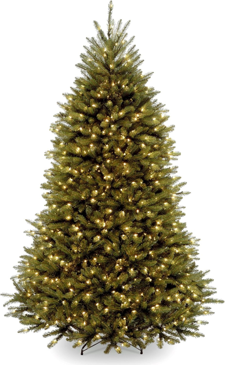 National Tree Company Pre-Lit Artificial Full Christmas Tree, Green, Dunhill Fir, White Lights, I... | Amazon (US)