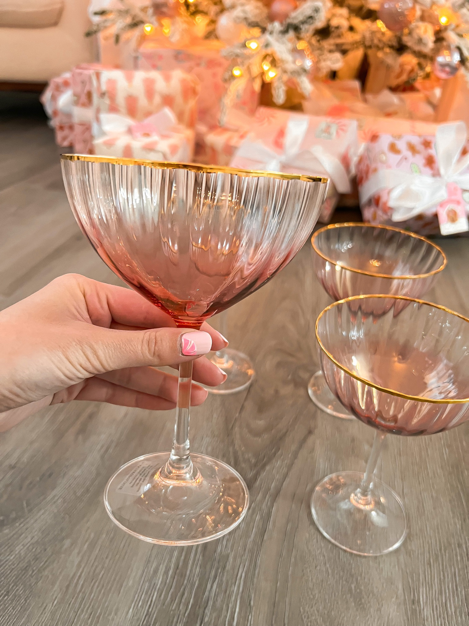 Obsessed with these pink glasses!💕🥂

#LTKFind #LTKSeasonal #LTKhome