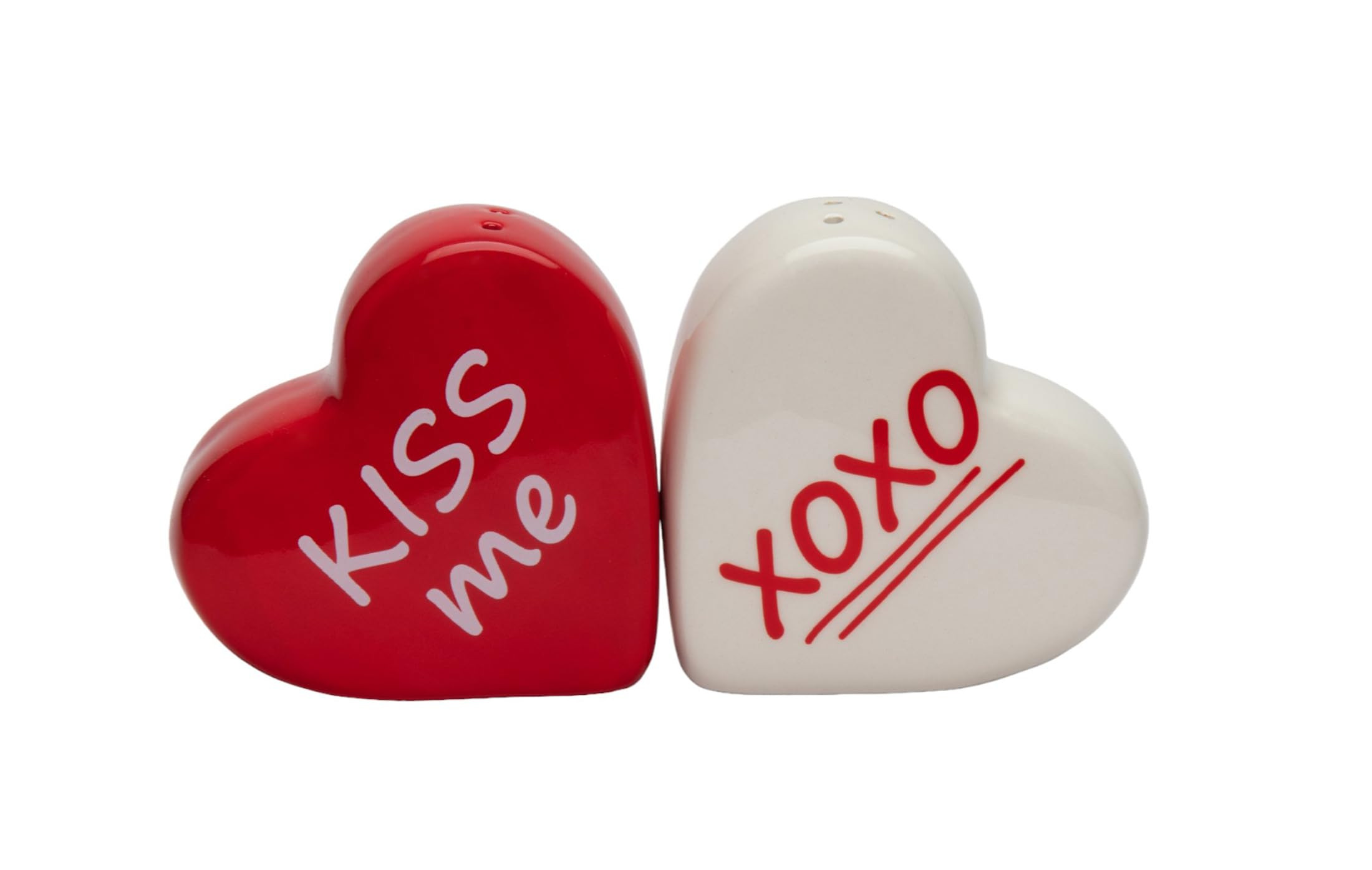 Cosmos Gifts 21064 Ceramic Valentine's Hearts Kiss me & XoXo Salt and Pepper Shakers | Amazon (US)