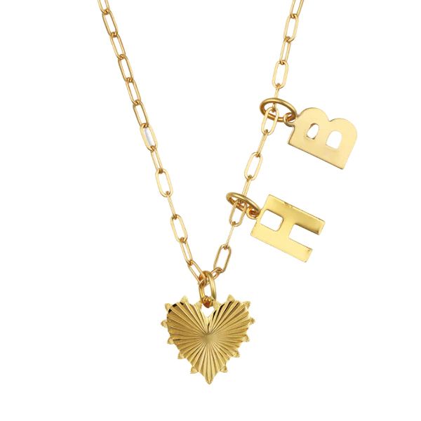 Personalized Baby Heart of Gold + Initials Necklace | HART