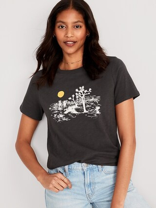 EveryWear Slub-Knit Graphic T-Shirt for Women | Old Navy (US)
