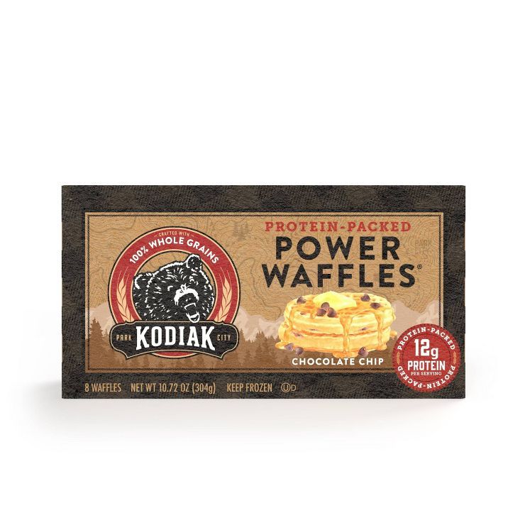 Kodiak Protein-Packed Power Waffles Chocolate Chip Frozen Waffles - 8ct | Target