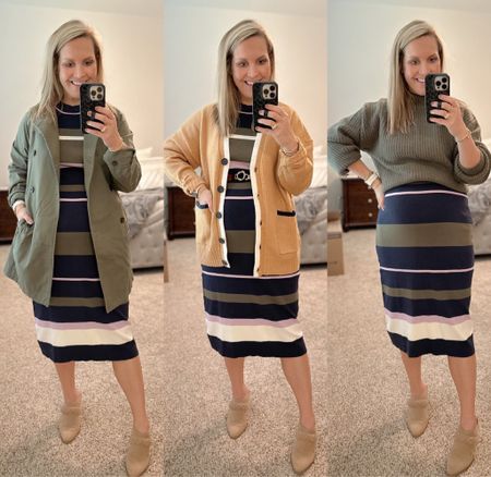 $30 Walmart sweater dress styled for fall!! I sized up to a medium at 24 weeks+ pregnant. 

Fall outfits, teacher outfits, fall dress, work outfit, walmart style, Walmart, maternity 

#LTKFind #LTKworkwear #LTKbump