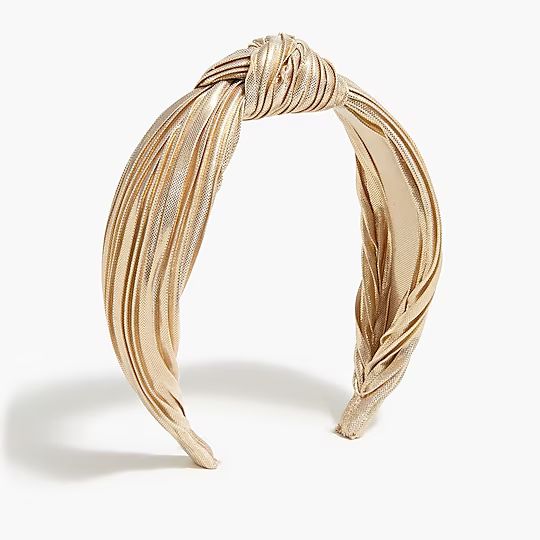 Satin pleated knotted headband | J.Crew Factory