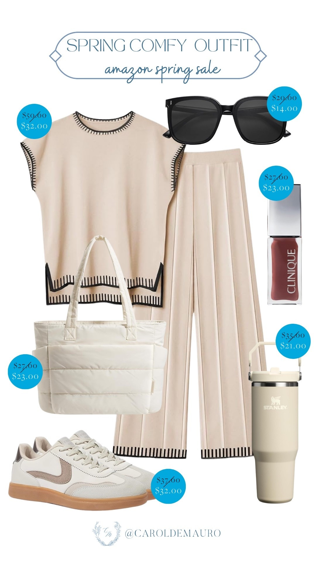 Stay cozy and chic in this neutral matching set that's currently on a major discount for the Amazon Spring Sale. Pair it with these classic gum-sole sneakers and a quilted tote for an effortless look that's great for running errands or a casual coffee date!

errands day, ootd, athleisure style, mom on the go, everyday look, spring outfit, lounge wear, creator favorites 2026

#LTKSeasonal #LTKSaleAlert #LTKootd