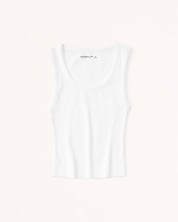 Essential Rib High Scoopneck Tank | Abercrombie & Fitch (US)