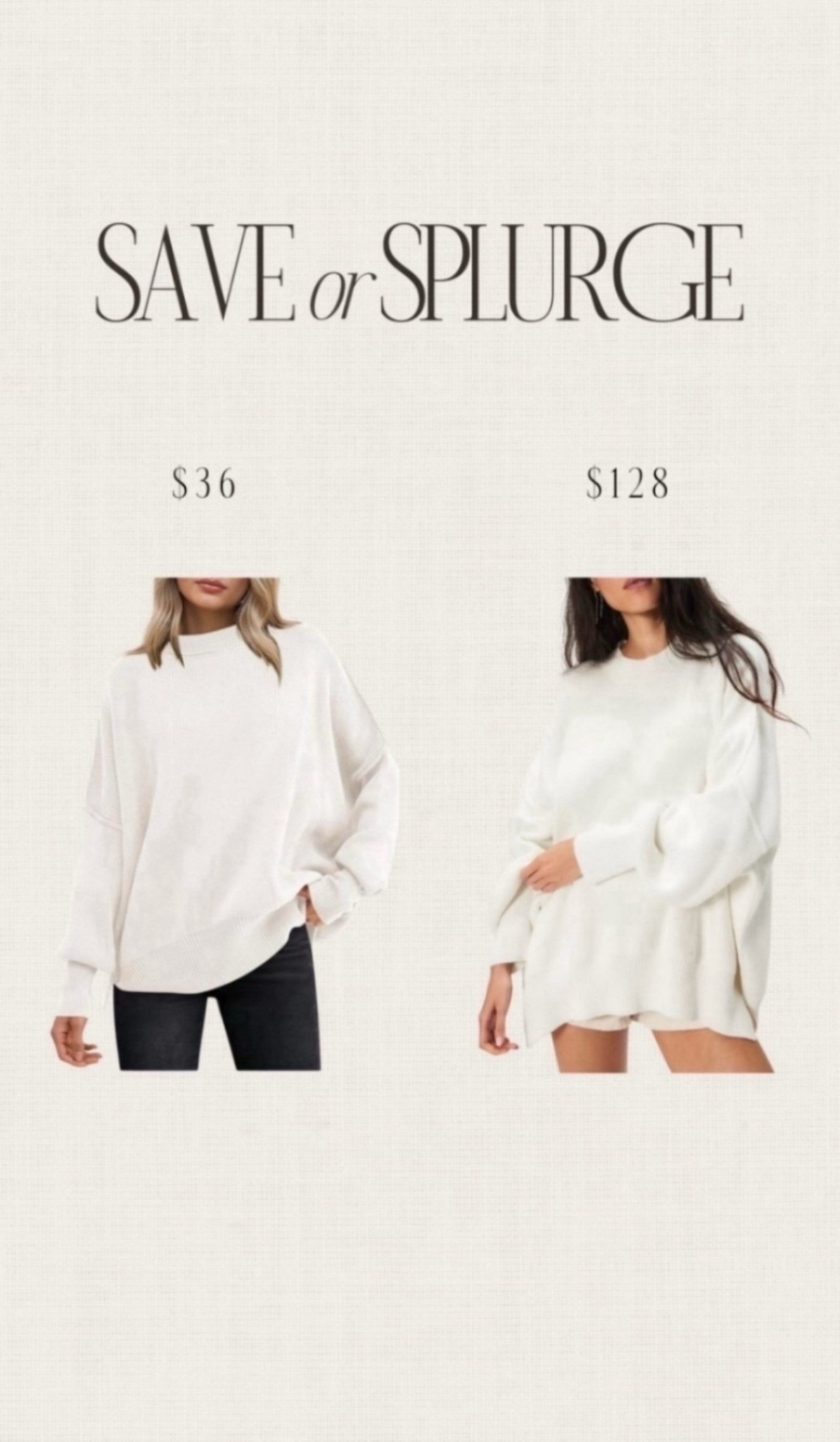 Save or splurge! 👏🏼 The splurge version is on of my most repurchased items this past year. The quality is so good and it comes in many colors. #stylinbyaylin #aylin #amazonfinds

#LTKgrwm #LTKootd #LTKSeasonal