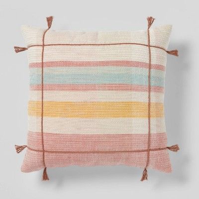 Square Woven Plaid Decorative Throw Pillow - Threshold&#8482; | Target