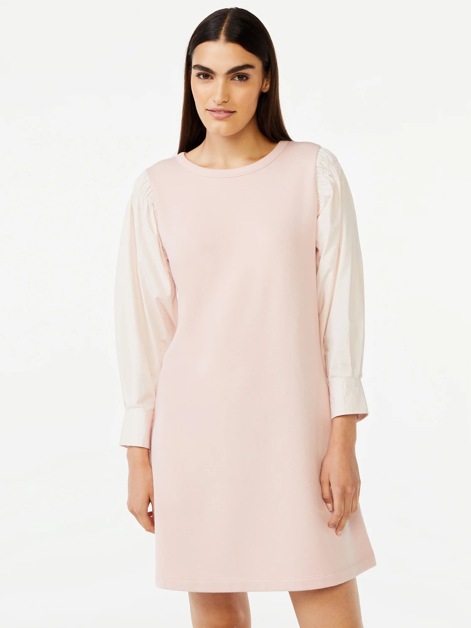 Free Assembly Women's Smocked Square Shoulder Mini Dress - Walmart.com | Walmart (US)