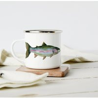 Rainbow Trout Camp Mug - Camping, Fishing | Etsy (US)