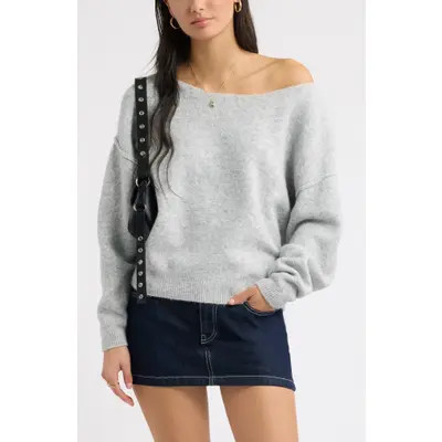 BP. Off the Shoulder Sweater in Brown Coffee at Nordstrom, Size Large | Nordstrom