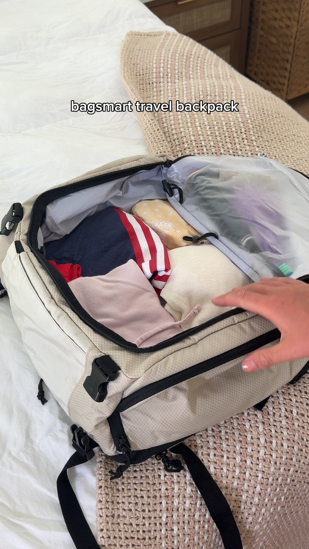 Girls, are you team carry-on suitcase or travel backpack? 👀✈️

For women who somehow need five outfit options for a three-day trip, this travel backpack is SUCH a smart packing find. 🤍 It opens up like a suitcase, has plenty of room for clothes and travel essentials, and the separate compartments make everything feel way less chaotic.

I also love the quick-access design and dedicated laptop space. It’s the kind of women’s travel bag that works for flights, weekend trips, school, or those “I’m definitely packing light this time” trips that somehow turn into six outfits. 😂

Comment SHOP and I’ll send you the backpack in your DMs. 💌

Follow @kristinanicoletall for tall girl finds, women’s fashion, travel essentials, and everyday finds that actually make life easier.

tallgirlstyle tallgirlfashion tallgirls tallwomen womensstyle girlstyle girlstravel travelgirls womenwhotravel travelbackpack carryonbackpack carryonbag travelessentials packinghacks packingessentials weekendtrip airportoutfit travelfinds bagsmartbackpack bagsmart @amazon