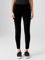 Stretch Velvet Knit Leggings | Eileen Fisher