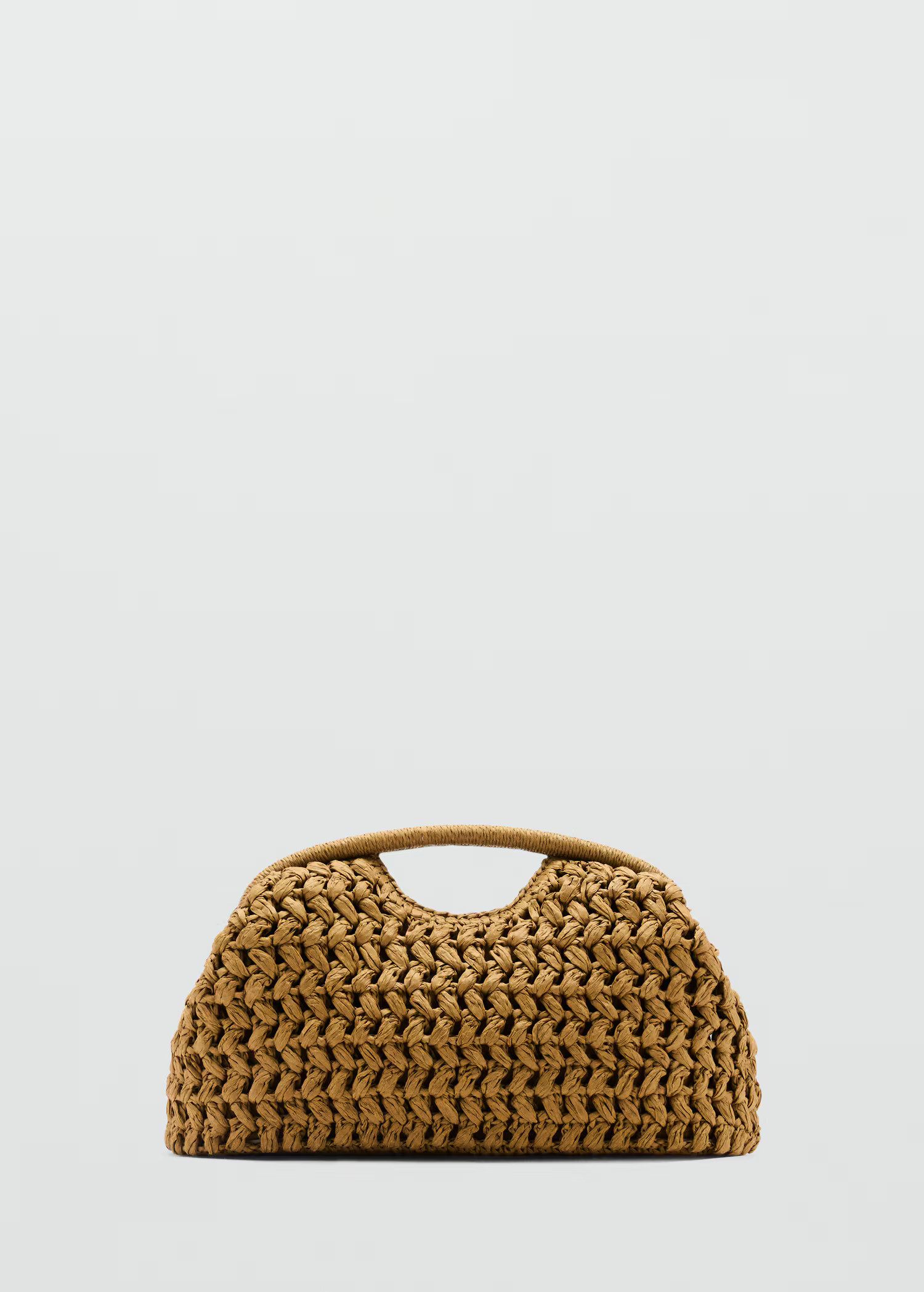 Natural fiber clutch bag - Women | MANGO United Kingdom | MANGO (UK)