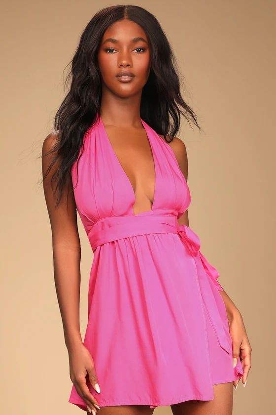 Positively Perfect Hot Pink Wrap Dress | Lulus (US)